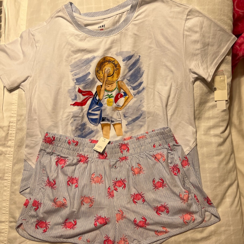 New Jane and Bleecker PJ set with shorts soft and comfy material